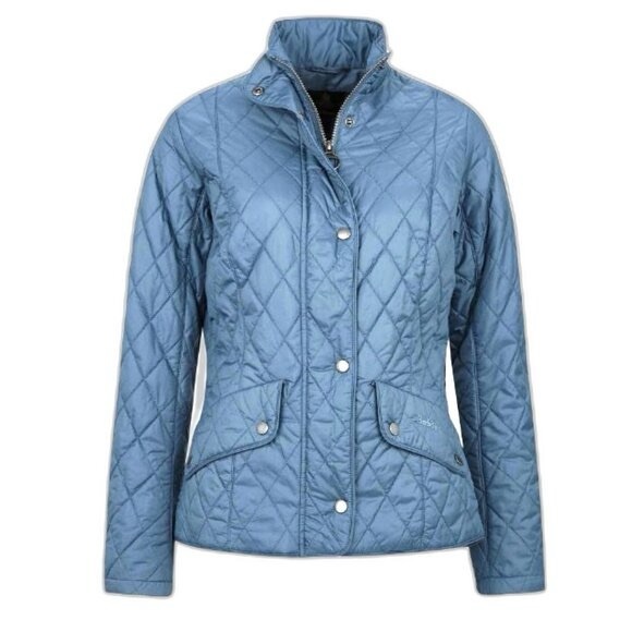 Barbour Jackets & Blazers - Barbour Womens  Flyweight Cavalry Quilted Jacket China Blue Puffer Light size 8